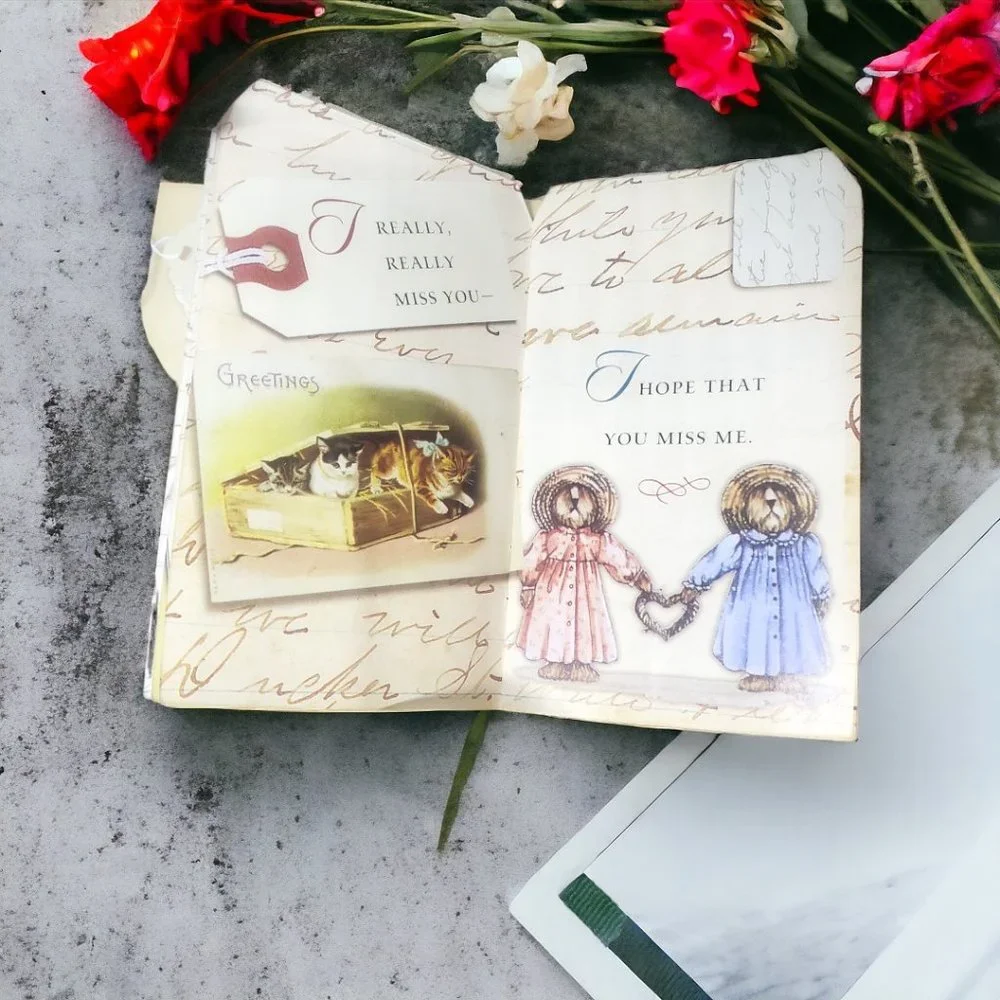 Gift Tag Friendship Magnetic Booklet with Envelope & Ribbon - Set of 4